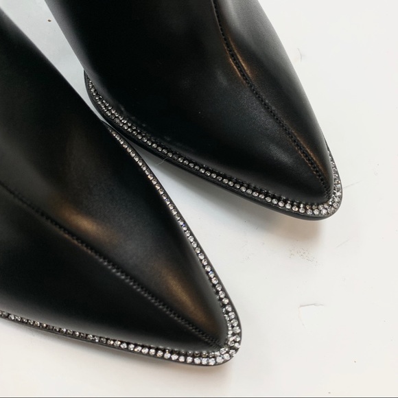 Black Rhinestone Trim mule heel - Picture 4 of 7